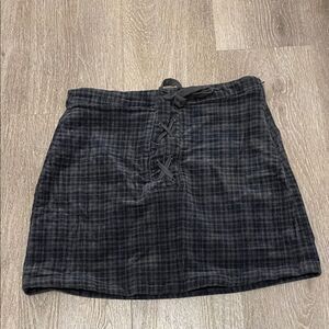 SO Plaid Black Mini Skirt size 7/28W
